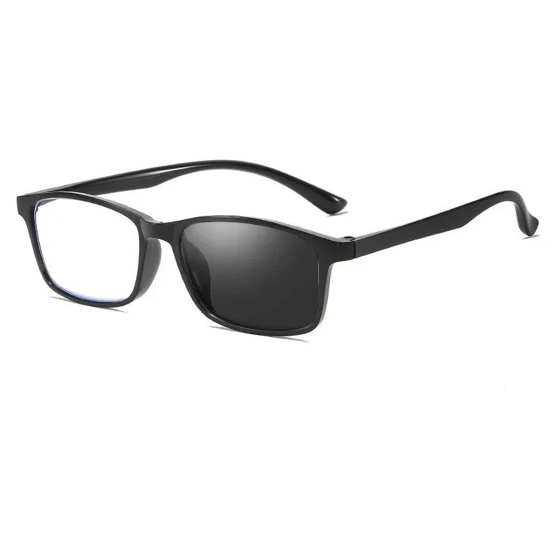 Outdoor Color Changing Sunglasses Blue Light Blocking Women Men's Photochromic Reading Glasses Vintage Presbyopia Eyewear To+4.0