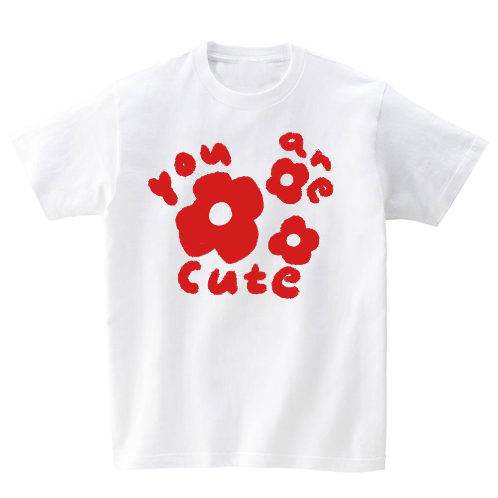 Awesome Us You Are Cute T-Shirts_4Color Cream/Xxxl