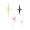 4Pcs Metal Starburst Wall Decoration Retro Mini Mid-Century Starburst Wall Art Sculpture Home Bedroom Living Room Bathroom Wall Decorative Sign