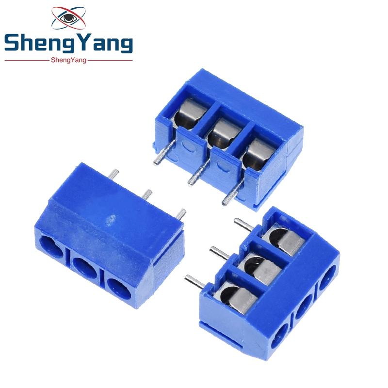 10/20/50pcs KF301-3P 301-3P 3P 3 Pin Plug-in Screw Terminals-Block Connector 5.08mm Pitch  2 Pin Screw Terminal-Block