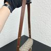 [Pre-Owned] Horsebit 1955 Logo Canvas And Leather Saddle Bag - Very Good #XPHHF5