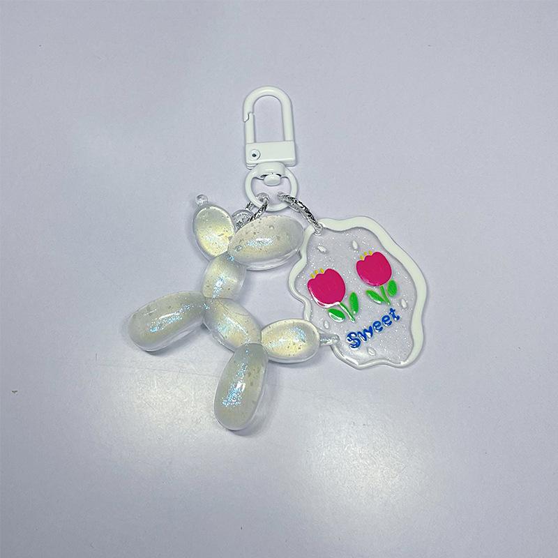 Balloon Dog Luminous Keychain Balloon Dog Glow At Night Pewndant Keyring Accessories Backpack Bags Pendant Kawaii Things Y2K New