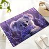 1PC Purple Hufs Pattern Kitchen Rug Non-Slip Door Mat Pop design Bathroom Rug Bath Mat Carpet for Home Sink Laundry ecoreeree