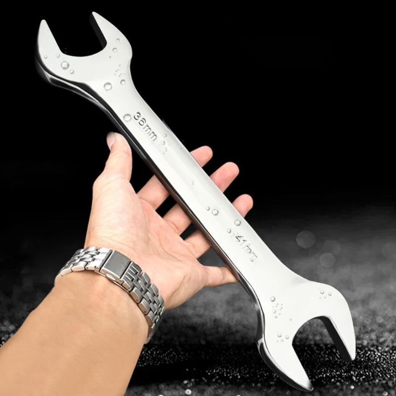 Practical Double Head Mirror Finish Wrench Set Nonslip Grip Solid 45 Carbon Steel Tool Kit High Torques Wrench Set