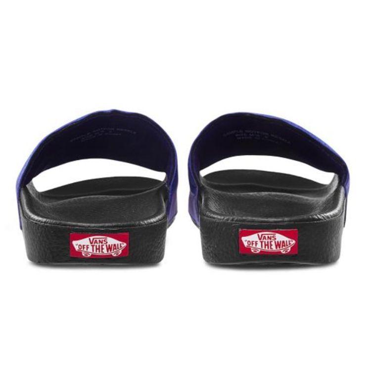 Vans Slide-On Men's Rubber Sole Slide Slippers Blue Black Comfortable Versatile VN0A45JEVGG