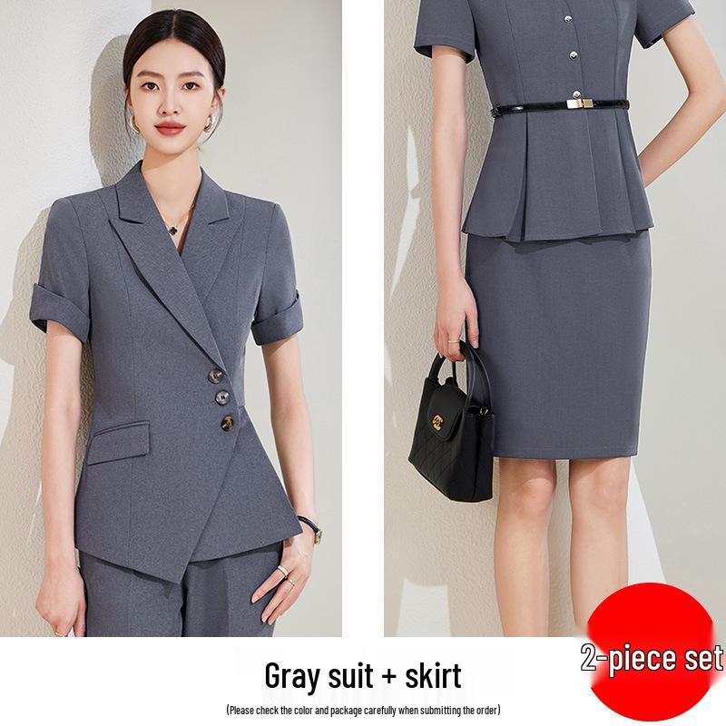Goddess Style Professional Women's High-End Suit Skirt Set - Elegant Workwear for Mature Women