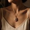 Openable Photo Locket Pendant Necklace Pearls Gold Clavicle Chain  Sweater Shirt Accessories
