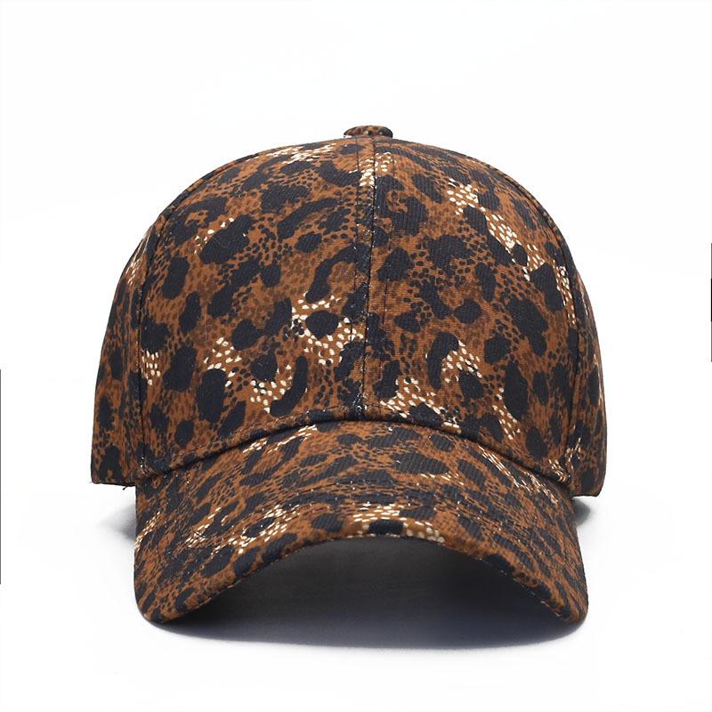 Leopard Baseball Cap Women Vintage Hats, Outdoor Hat Men Casual Hop Street Dance Style