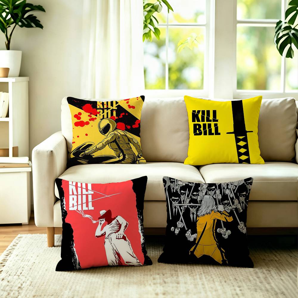 Classic Movie PC KKill Bill Pillow Case Square DoubleSided Sofa Cushion Cover Bedroom Bedside Pillow