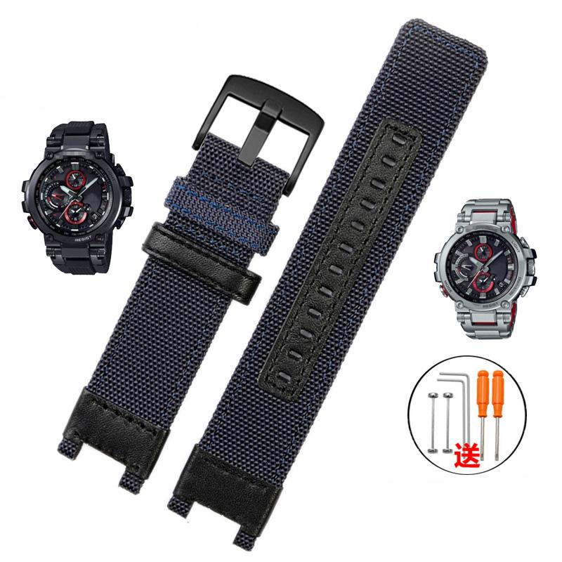 

Нейлоновый холщовый кожаный ремешок для часов Модифицированный MTG B1000 для часов G-SHOCK C-asio Серия MTG-B1000 Спорт на открытом воздухе Мужской ремешок для часов MTG-B1000