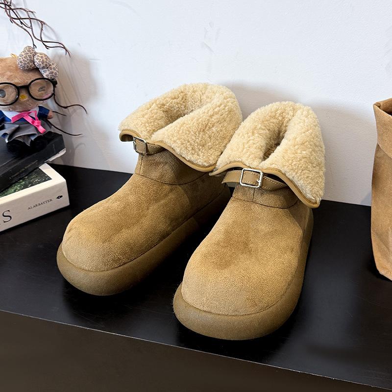 Women's soft elastic winter two-wear warm cold-proof padded snow boots thick-soled non-slip wear-resistant outdoor leisure sports cotton boots