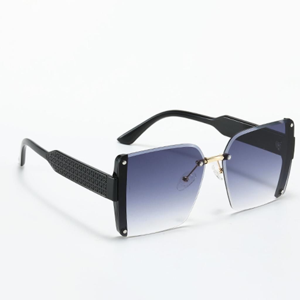 Modern Fashion Orange Grey Gradient Square Sunglasses With Orange Metal Strip Decoration Sunglasses Women  Glasses Women