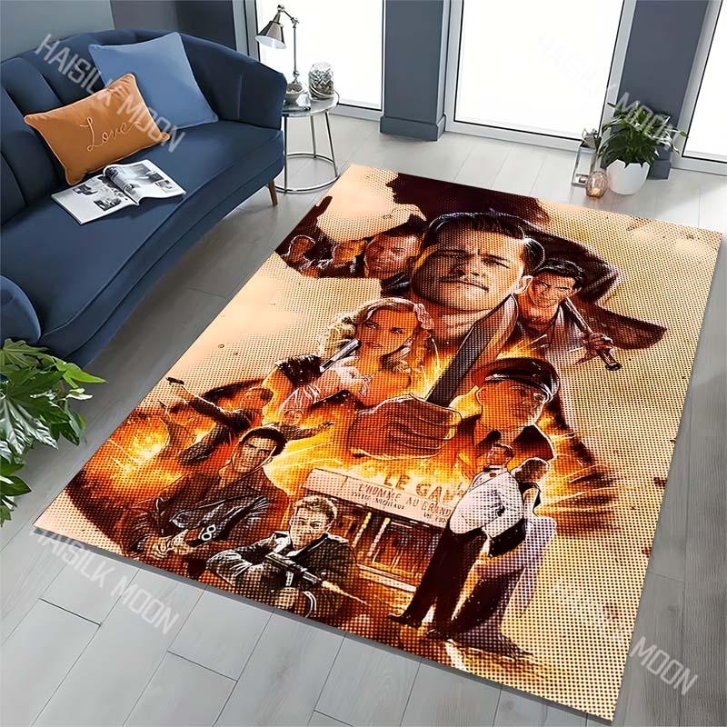 1PC Vintage style action movie poster Carpet for Living Room Bedroom Sofa Home Decor Rus Non-slip Floor Mat Luxury Gift