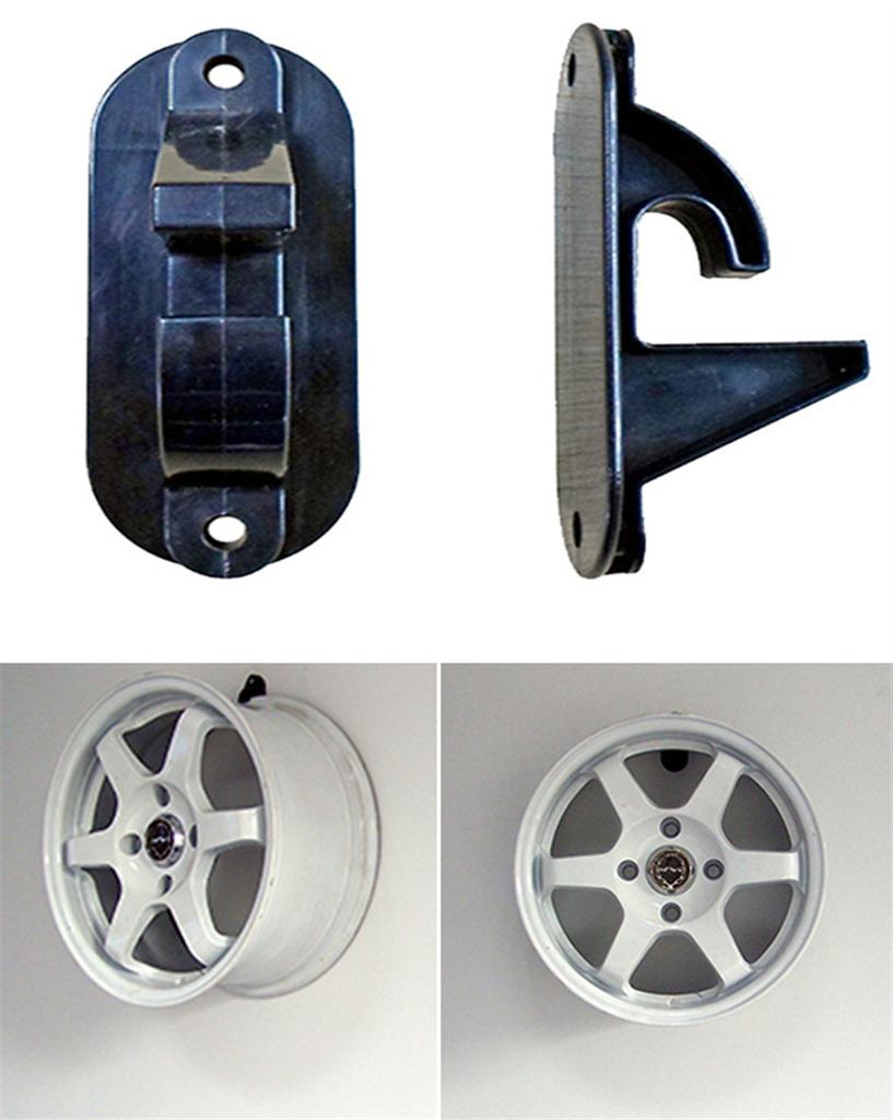 Universal 10pcs Plastic Tire Wheel RIM Hub Hook Wheel Shop Display Stand Rack Wall Mounted Hanging Hook With 24Sets Expansion screws