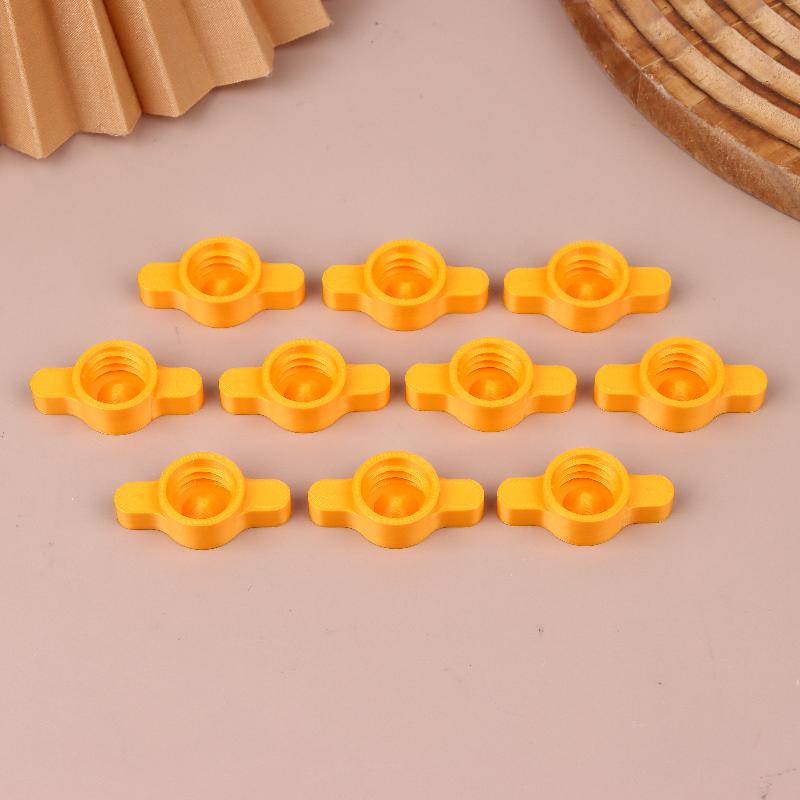 New 10PCS Orange Glass Glue Caps - Durable Plastic Sealing Caps For Standard Glue Bottles, Portable Decoration Tools