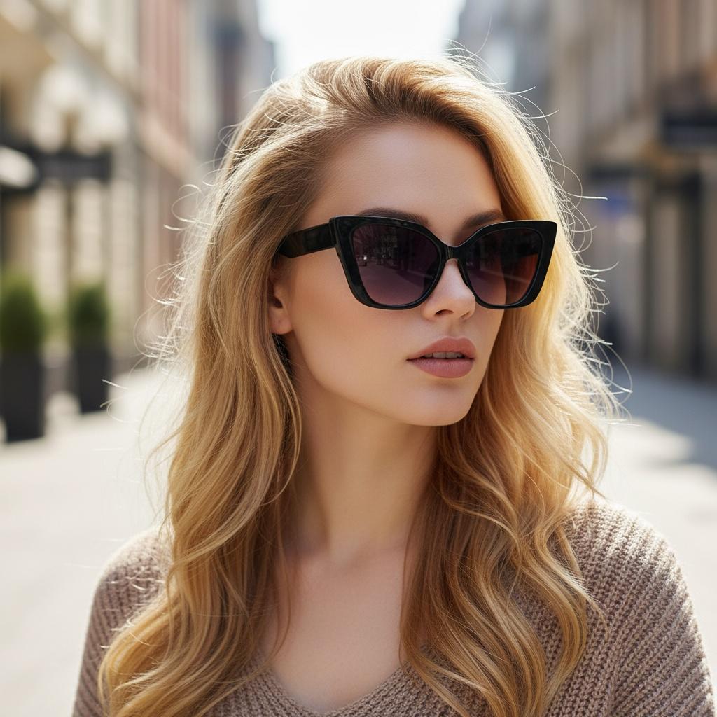 New Cat-Ear Frame Sunglasses Feature A Vintage And Modern Style With A Touch Of Bold And Edgy Flair For Women 5256