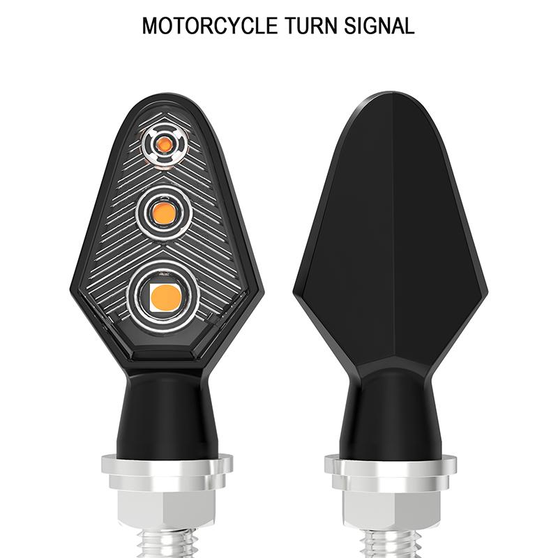 2Pcs Motorcycle Led Turn Signal Light Ip65 Waterproof Motorcycle Led Turn Signal Indicator 3 Led 12V Motorbike Accessories