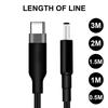USB C to DC4.5x3.0mm Laptop Power Adapter Cable for Notebook 20V Power Supply Cord Black Braided Wire