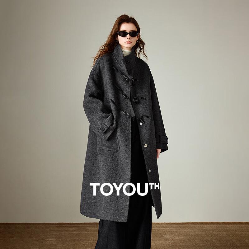 

Chuyu Women s Double-faced Wool Stand-Collar Long Coat M
