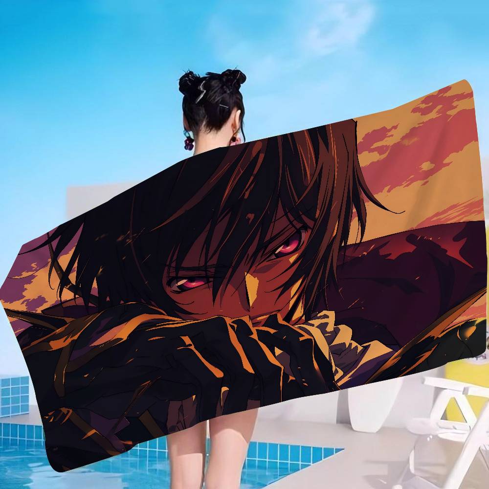 C-Code-Geass L-Lelouch Microfiber Beach Towel Absorbent Quick Dry Soft Yoga Swimming Resort Mountain Climbing Towel