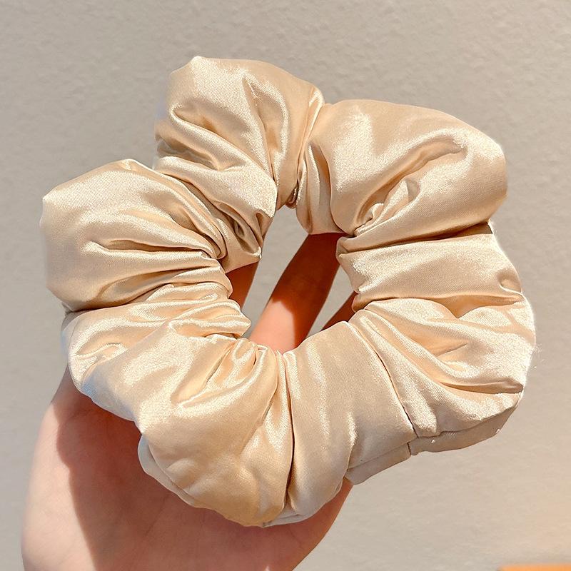 Luxury Sleep Pillow & Extra-Large Satin Hair Ring - Gentle On Hair, Perfect for Buns, Elastic Band Style