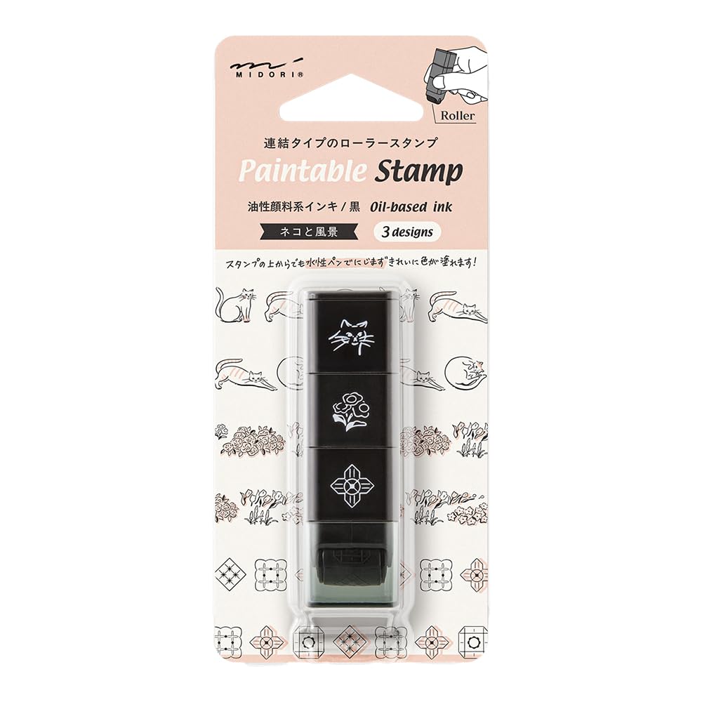 

Midori Stamp Roller Cat and Landscape Pattern 35627006
