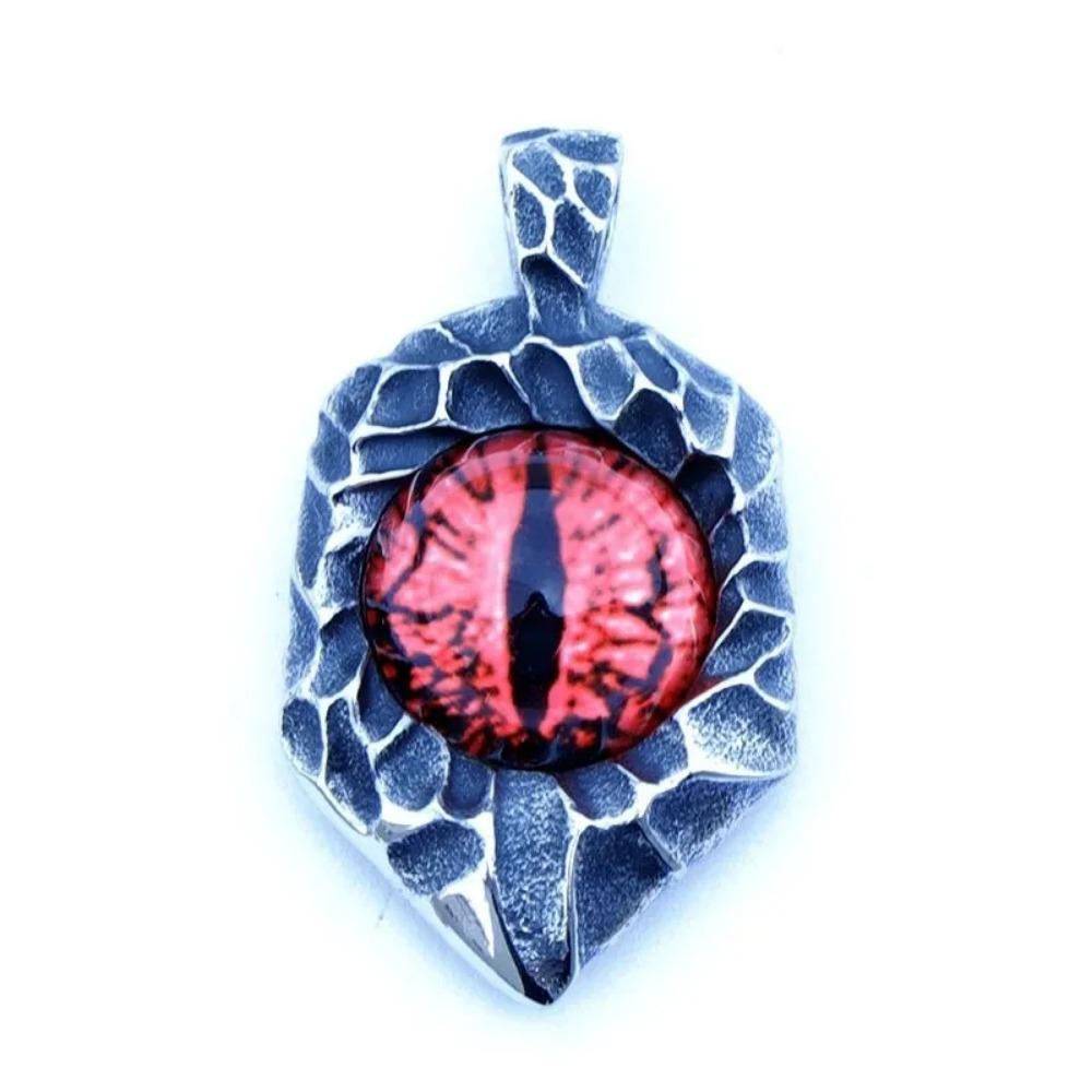 Eye of Horus Muslim Rune Pattern Round Pendant Necklace Men's Necklace Sliding Pendant Metal Necklace Amulet Accessory Jewelry