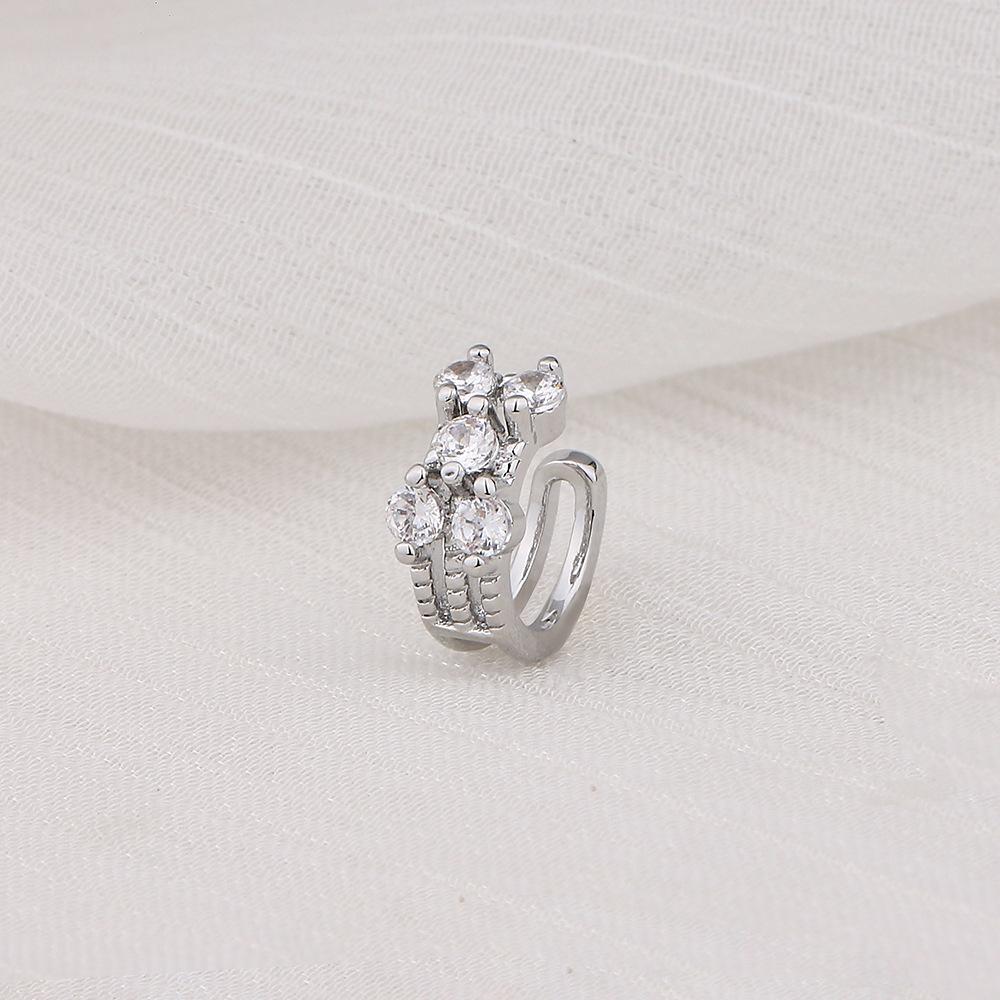 1pc Delicate Zircon Cute Clip Earrings for Women Female No Piercings Buckle Ear Cuff Fake Cartilage Ear Fashion Jewelry EF129
