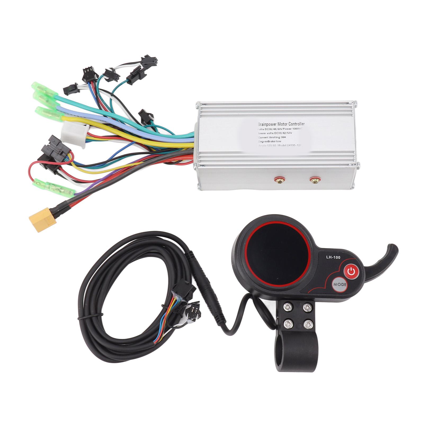 36В 48В 60В 1000Вт 38А Синусоидальный 3-режимный Бесколлекторный Контроллер Мотора Комплект LH100 Панель Дроссельной Заслонки с Рычагом для Электросамоката