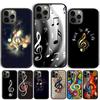 Music Notes Phone Case For iPhone 17 Air 14 15 16 13 12 Cover For Apple iPhone 17 Air 14 15 16 Pro Max 6S Plus Coque