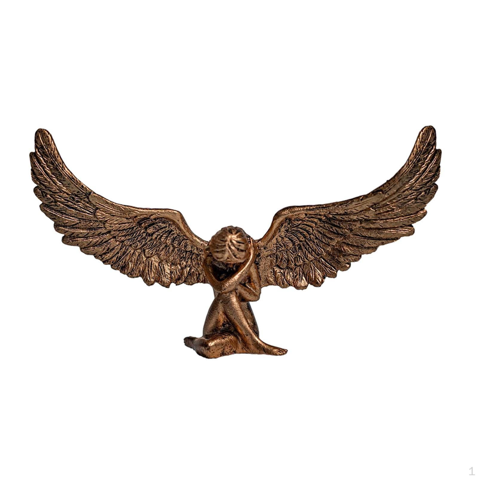 Фигурка ангела, декоративная скульптура для дома и офиса бронзовый