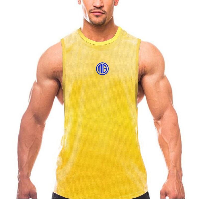 

Do The Work Men s Fashion Casual Slim Fit Mesh Fitness Bodybuilding O-neck Printed Summer Fashion Casual Breathable Vest M-2XL XXL жовтий