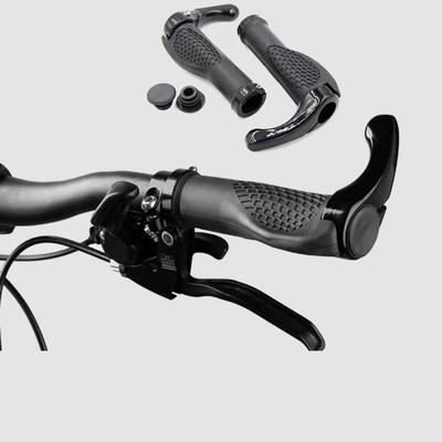 1 Pair Anti-slip Rubber Bicycle Handlebar End Cover Aluminum Alloy Lock Mountain Bike Handlebar Bicycle Anti-slip Handle Cover