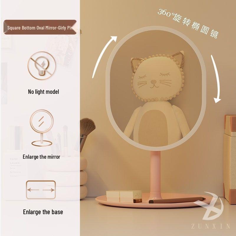 Tabletop LED Makeup Mirror: High-Definition, Compact Mirror for Dressing Table