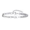 Vnox A-Z Initial Bracelets for Men Women, Never Fade Figaro Chain, Double Layered Box Link Chain Bracelets, Name Gift for Him