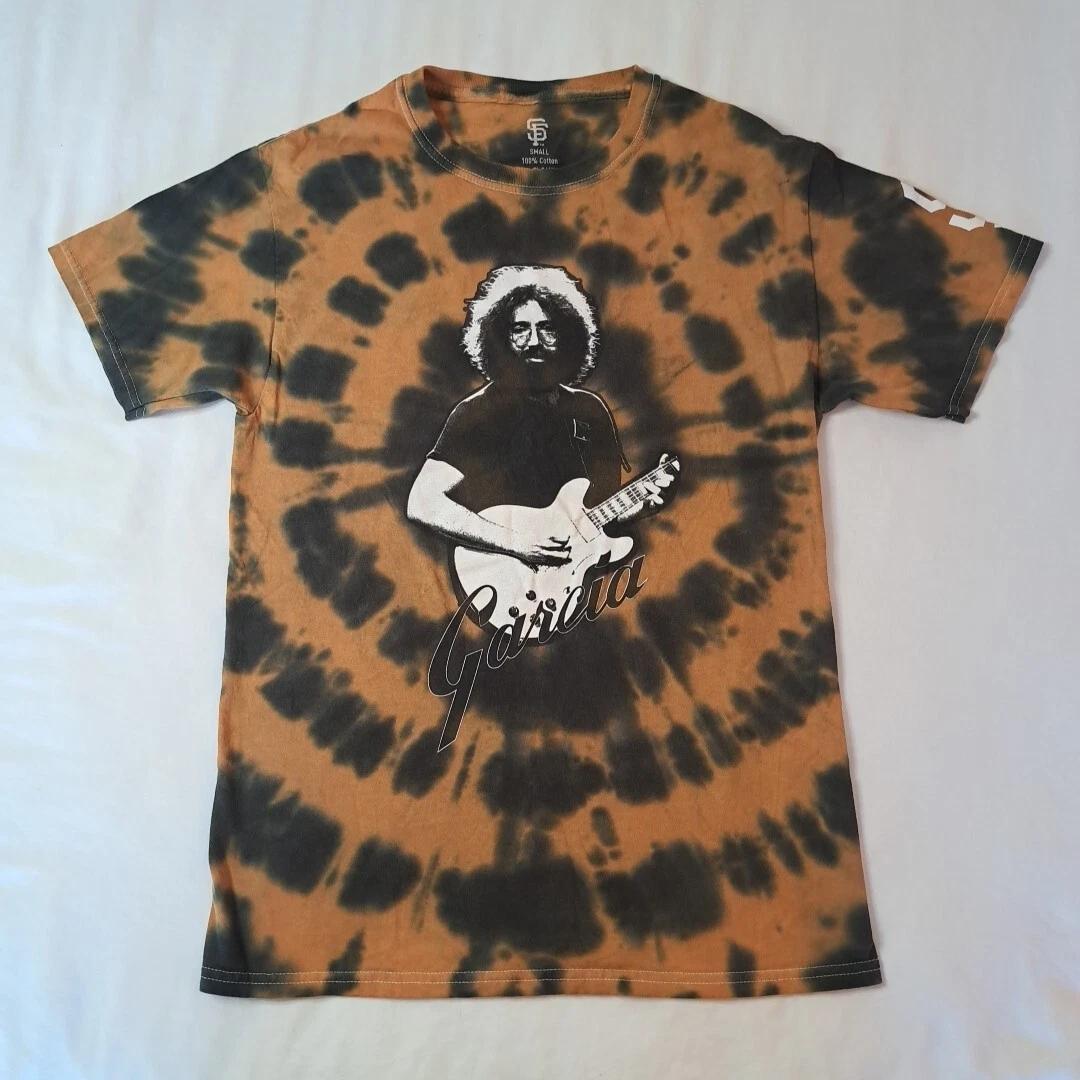 

San Francisco Giants Jerry Garcia Tribute Night Tie-dye TShirt Black & Orange Sm M
