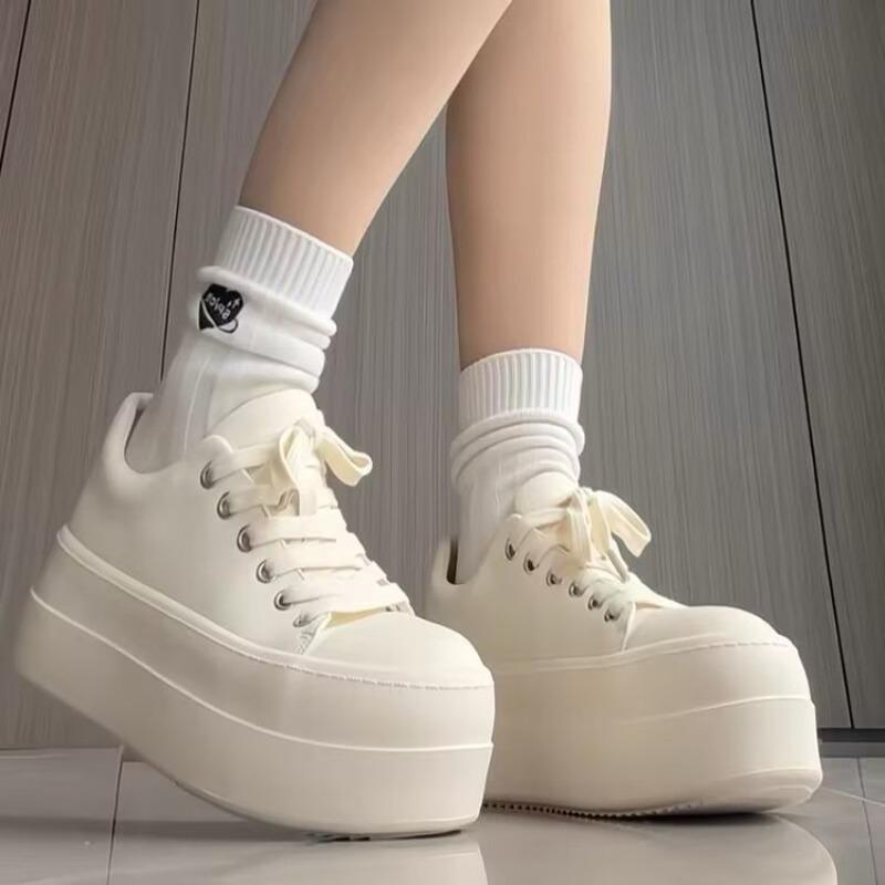 Big head platform shoes muffin little white shoes women's spring new height-increasing casual shoes versatile sports board shoes
