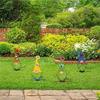 New Metal Gnome 3D Insects Butterflies Decor for Garden Courtyard Backyard Lawn Ground Ornaments Outdoor(hollow Ornament 1pcs)