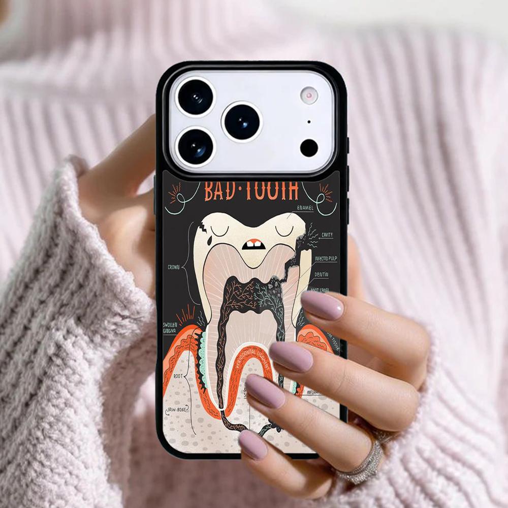 Dental Definitions Tooth Phone Case For Apple iPhone 17 Air 16E 15 14 Plus 13 12 11 Pro Max Mini Funda Cover