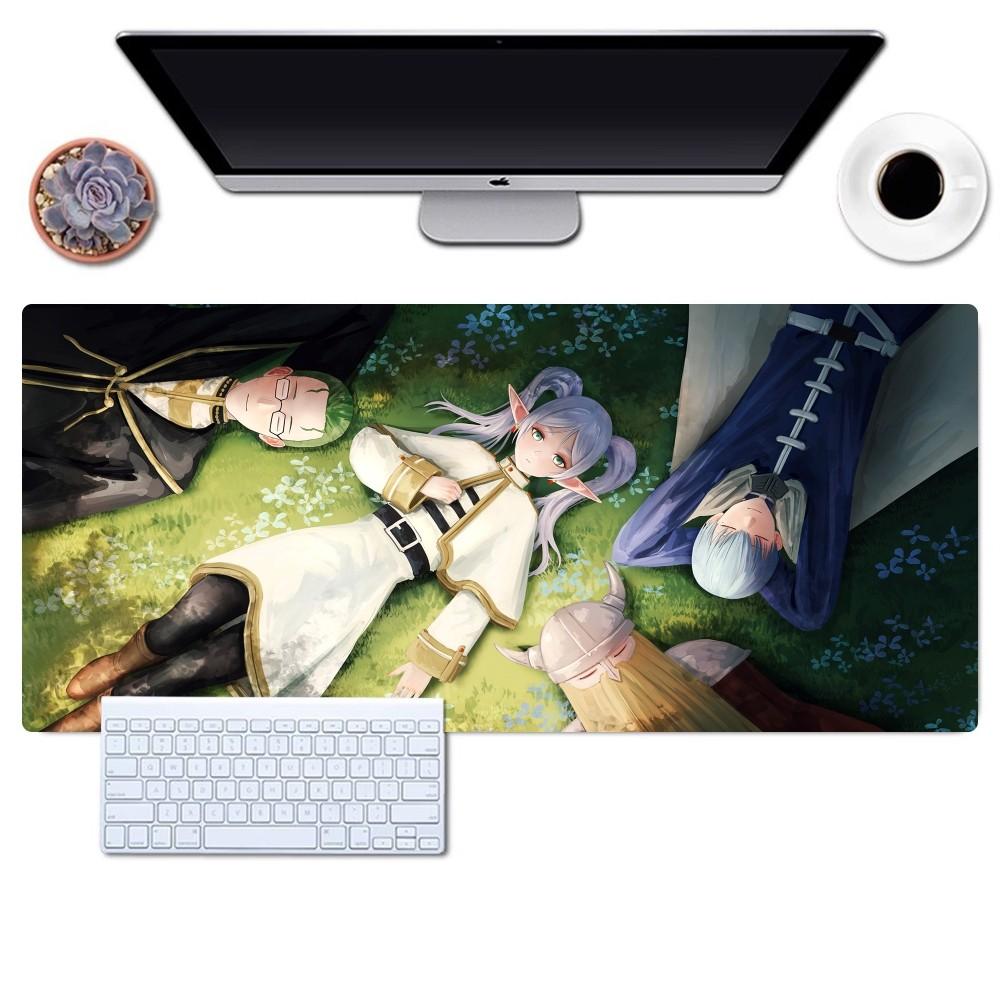 Mousepad Anime Frieren per Gaming Ufficio Scrivania Grande per Computer Antiscivolo Bordo Lock Mouse Pad
