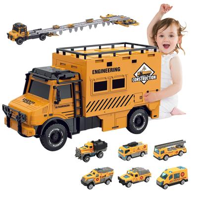 7JI Trägheit Verwandlungs-LKW, Trägheit, 6er-Set, Auto, Faltbar, Verwandlungsfunktion, LKW, Auto, Spielzeug, Verwandlungs-Schiene, Auto, Für Kinder,