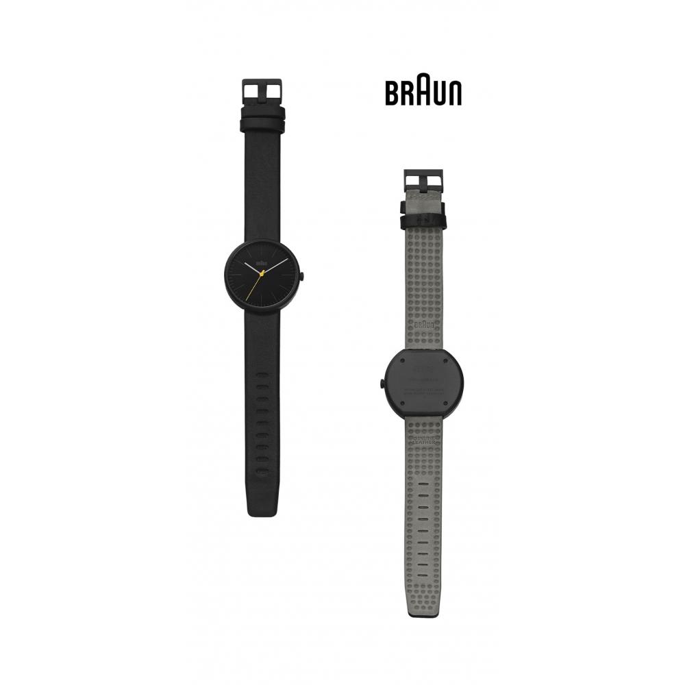 Braun BN0172BKBKG Klassische Public Lederuhr