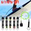 6/7/8/9/10FT Surf Leash Surfboard Surf Leg Rope Surfboard Leash TPU Stainless Swivels Inflatable Paddle Board Foot Rope