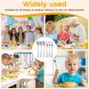 10 Pcs 304 Stainless Steel Kids Utensil Set Children Fork and Spoon Set Rustproof Kids Silverware for Home School and Restaurant