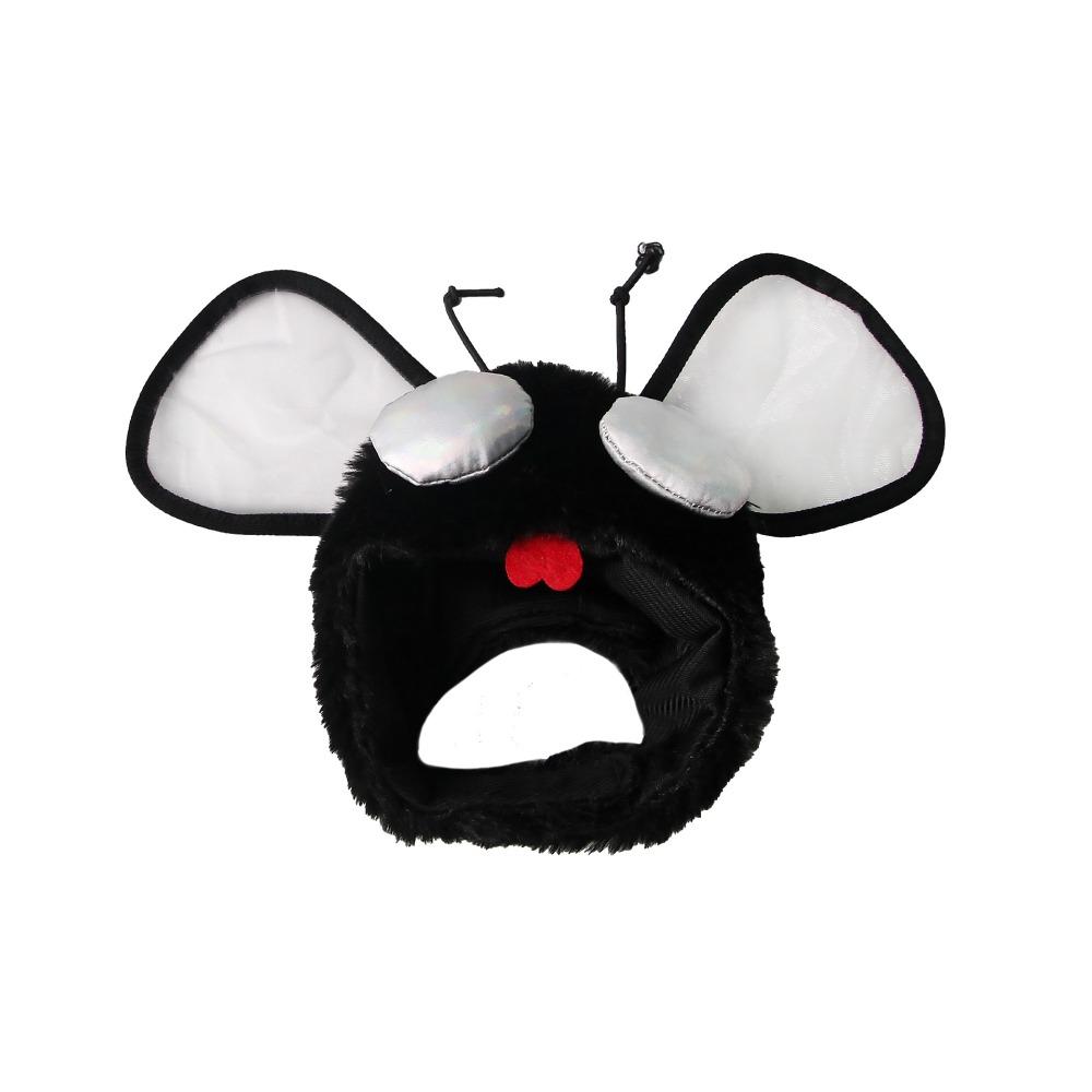 

Funny Cute Pet Fly Hat Noise Protection Soft Pet Headgear Warm Cat Head Cover Party чорний