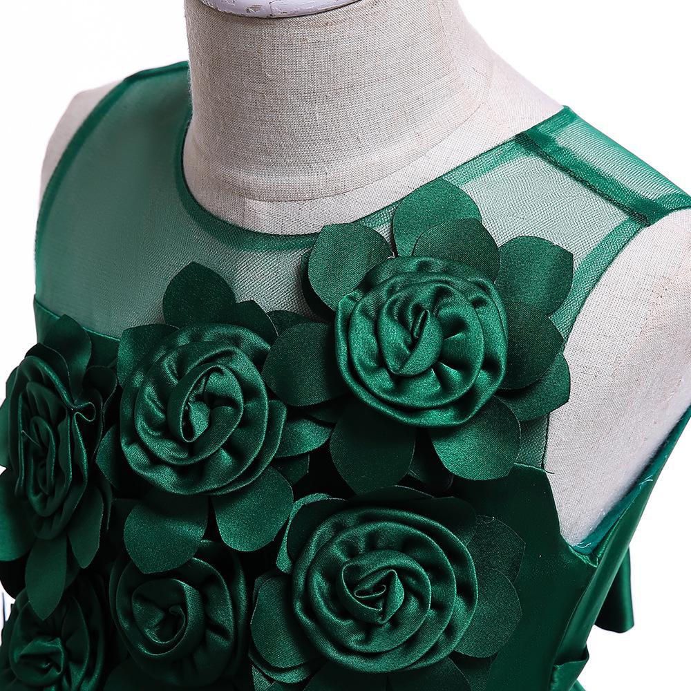 Elegantní dívka Princezna Šaty Dětské Tutu šaty Narozeninová mašle Květina Svatba Ples Oblečení Formální Večerní Vestidos