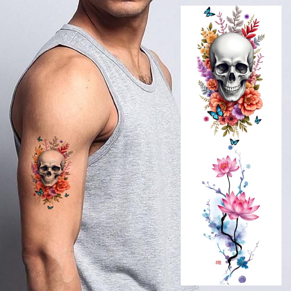9pcs Temporary Tattoo Butterfly Tattoos Temporary Tattoo Stickers Floral Tattoos Rose Tattoos For Adult Thighs Arms