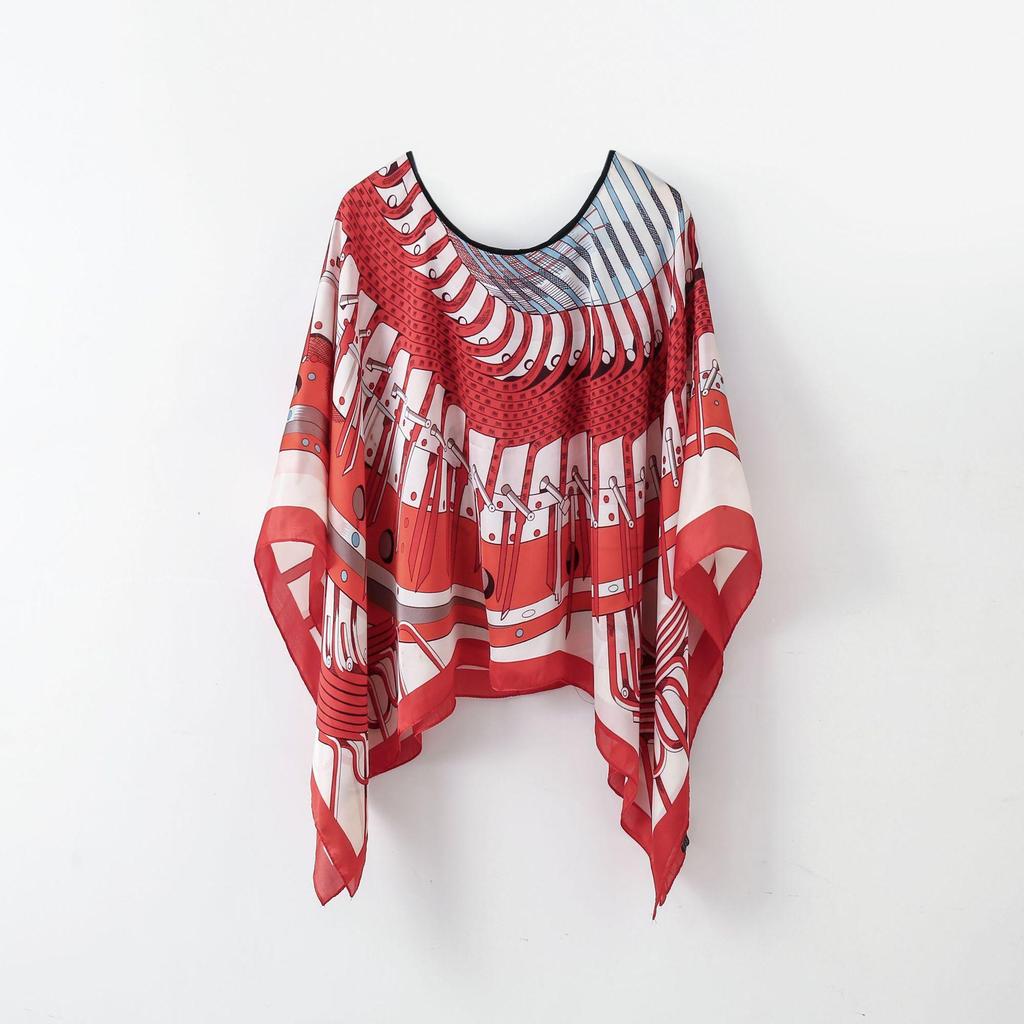 Spring/Summer Silk Scarf: Sun Protection Shawl & Cover-up for Women