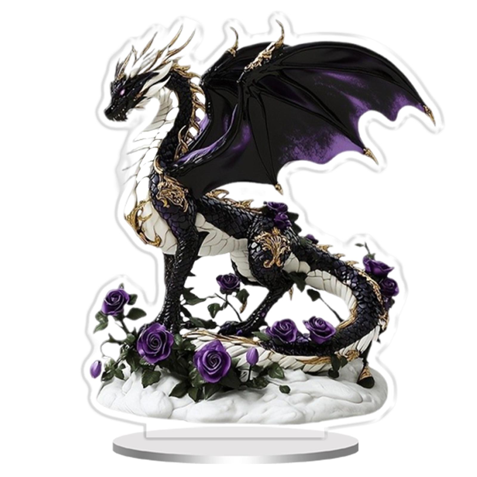 Fantasy Dragon Acrylic Stand Anime Style Dragon Desk Decor Dragon Collectible Table Ornament Creative Fantasy Decor