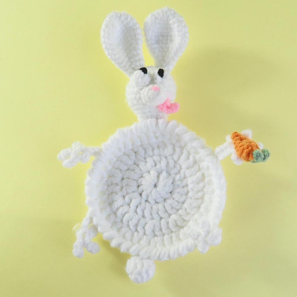 Cartoon Crochet Animal Coaster Funny Handmade Coaster Creative Knitted Cup Mat Table Protector
